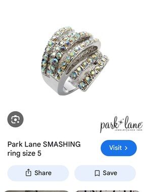 Park Lane “Smashing” Aurora-Effect Ring - Silver Tone